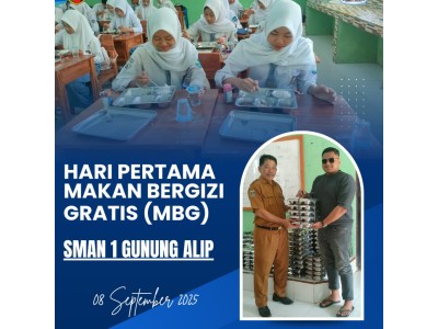 SMAN 1 Gunung Alip menerima manfaat Makan Bergizi Gratis