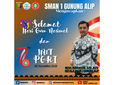 Selamat Hari Guru Nasional dan HUT PGRI