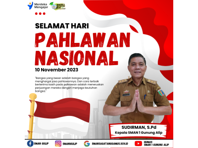 Selamat Hari Pahlawan Nasional Tahun 2023